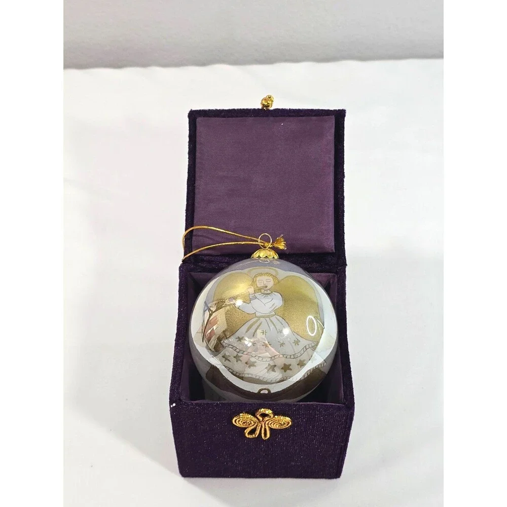 Pier 1 Li Bien ANGEL GOLD Christmas Holiday Handcrafted Ornament NIB handpainted